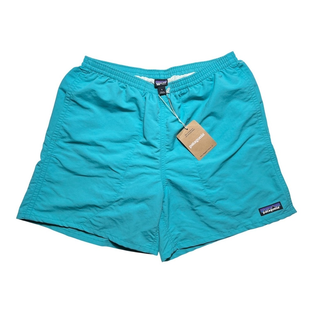 NWT Patagonia Men Sz Small Baggies Shorts 5" Lined Subtidal Blue/Yellow QD-2010
